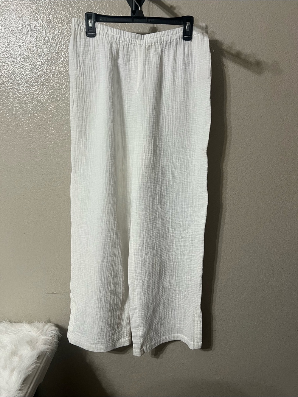 Soft Surroundings white Gauze pants NWT sz-Med 10/12